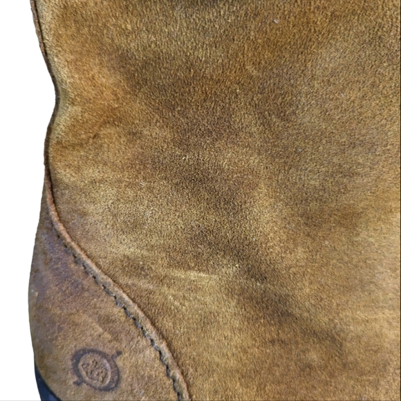 Born Rust Brown  Distressed Suede Cass Block Heel Boots...Size 9M - Picture 8 of 10